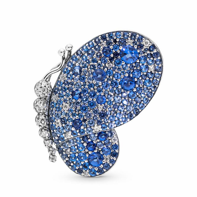 Pandora Australia Dazzling Blue Butterfly Pendant - Sterling Silver | FUXIDY031